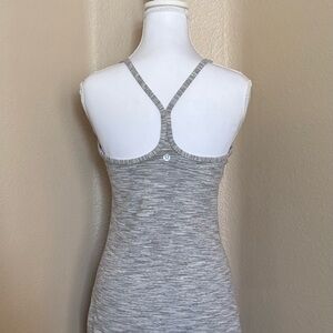Lululemon Power Pose Tank Top in Wee Are From Space Ice Grey Alpine White Sz 6